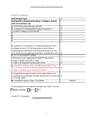 Agricultural Energy Program Grant Application Form for a Renewable Energy Project - Rhode Island, Page 6