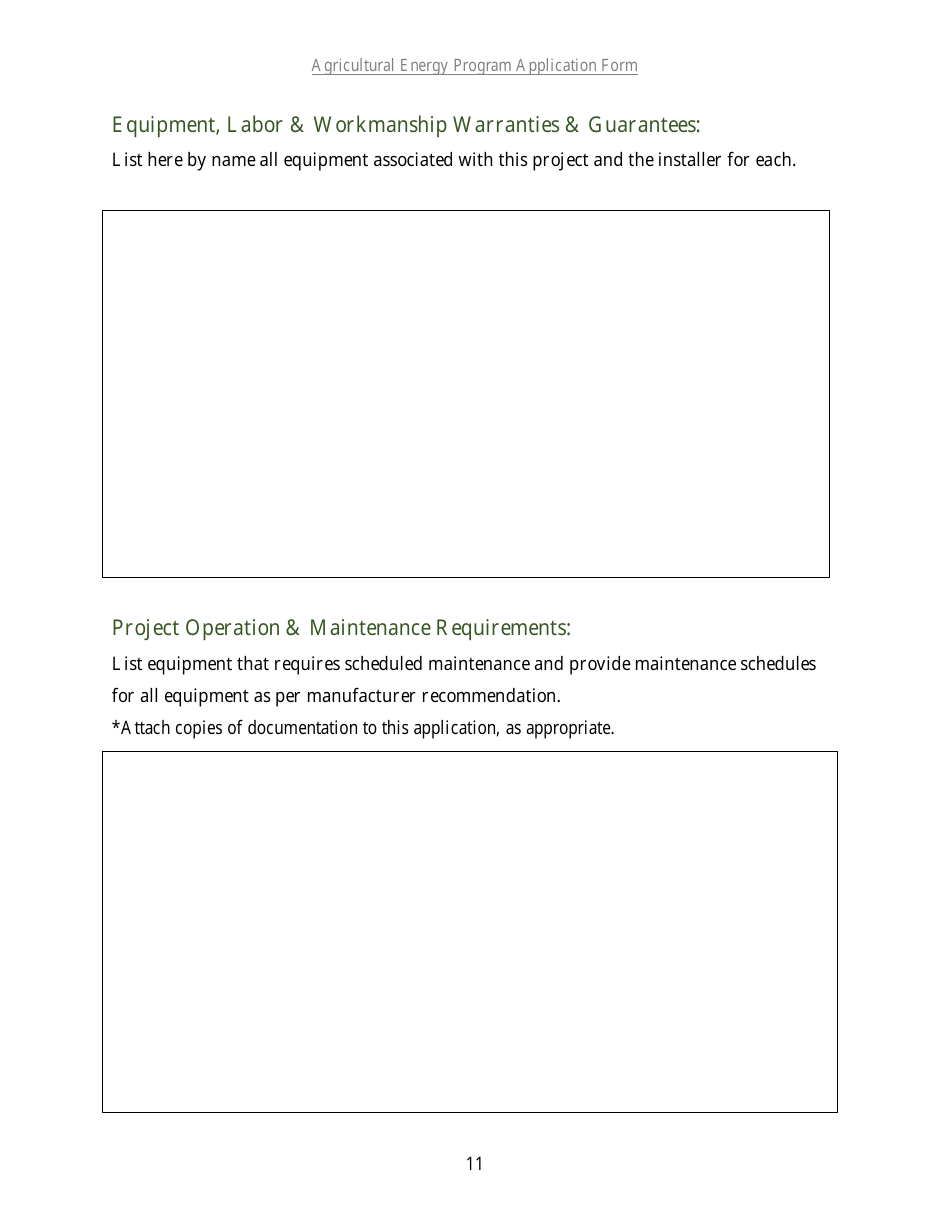 Agricultural Energy Program Grant Application Form for a Renewable Energy Project - Rhode Island, Page 9