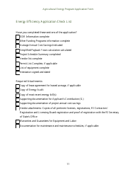 Agricultural Energy Program Grant Application Form for an Energy Efficiency Project - Rhode Island, Page 11