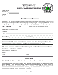 Rental Registration Application - Town of Patterson, New York