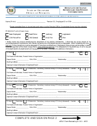 Document preview: Form BEN-1 Designate or Change Beneficiary for Pension Contributions - Delaware