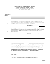 Annual Assessment Report Form - Rail (Based on Tonnages) - Nevada, Page 2