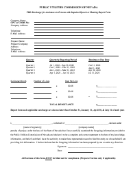 Tdd Surcharge for Assistance to Persons With Impaired Speech or Hearing Report Form - Nevada, Page 3