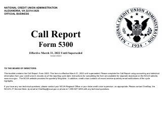 NCUA Form 5300 &quot;Call Report&quot;
