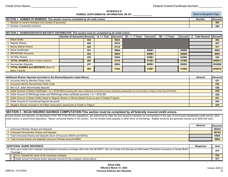 NCUA Form 5300 Fill Out, Sign Online and Download Printable PDF