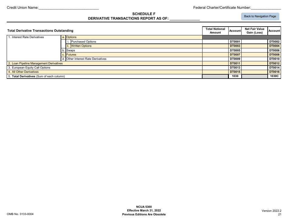 NCUA Form 5300 Call Report, Page 25