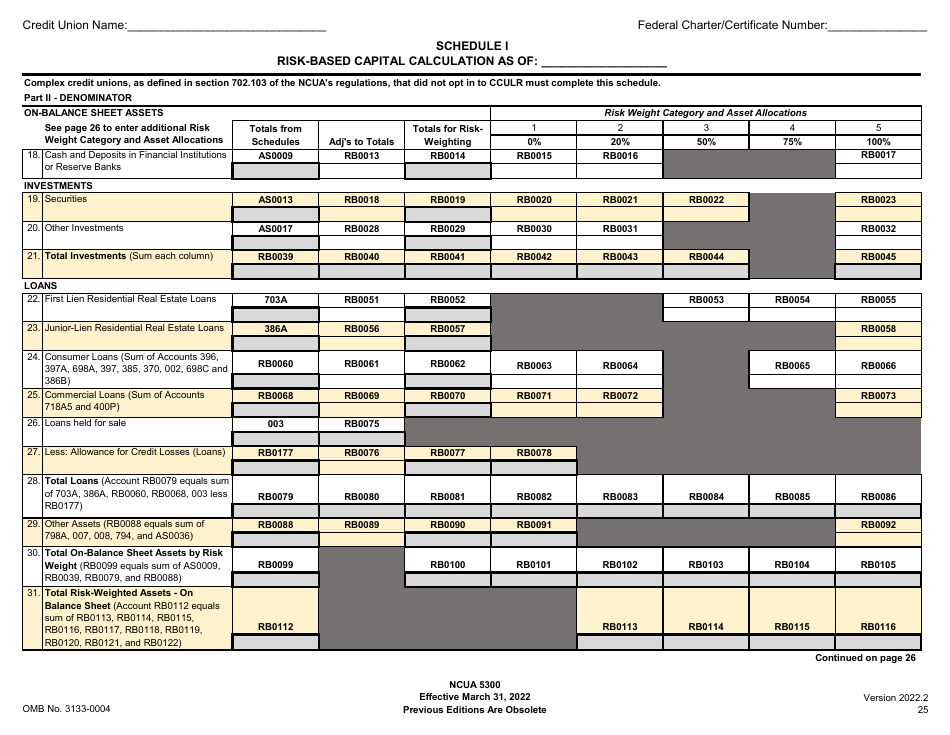 NCUA Form 5300 Fill Out, Sign Online and Download Printable PDF