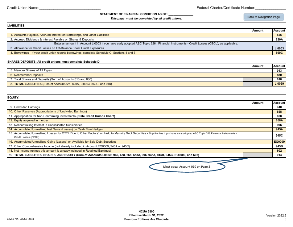 NCUA Form 5300 Call Report, Page 7