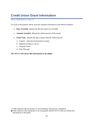 Instructions for NCUA Profile Form 4501A Credit Union Profile Form, Page 47