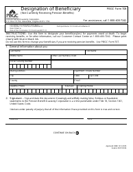 PBGC Form 708 Designation of Beneficiary (Not Currently Receiving Pension Benefits), Page 3
