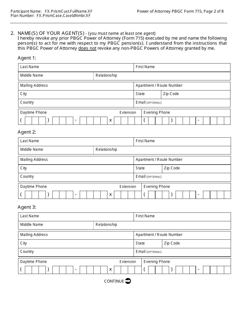 PBGC Form 715 Power of Attorney (Poa), Page 4