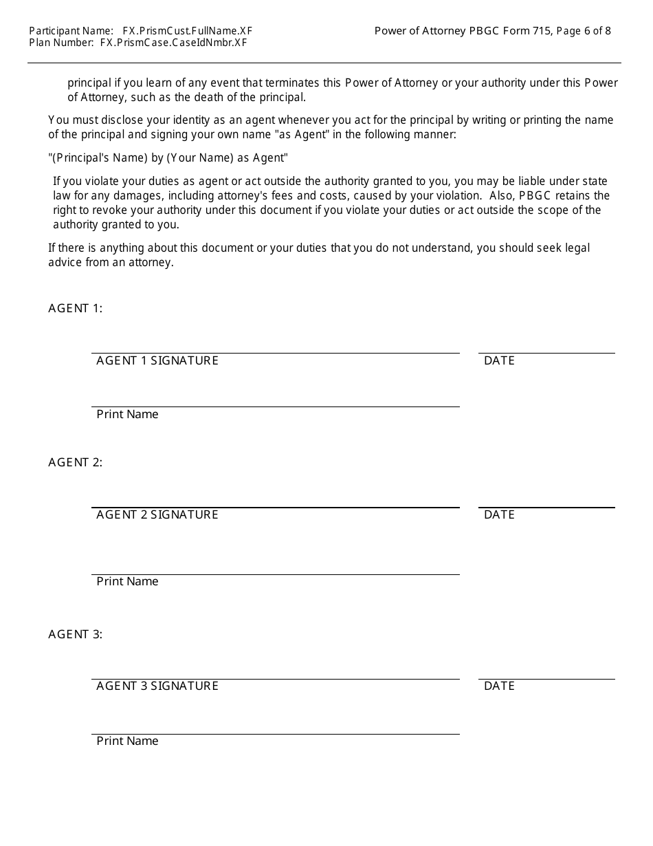 PBGC Form 715 Power of Attorney (Poa), Page 8