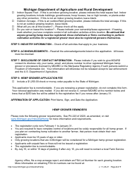 Hemp Grower Registration - New Application - Michigan, Page 2