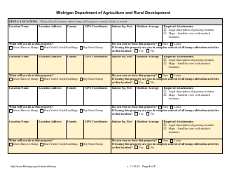 Hemp Grower Registration - New Application - Michigan, Page 5