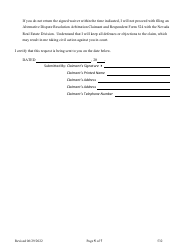 Form 532 Alternative Dispute Resolution (Adr) Arbitration Claimant and Respondent Form - Nevada, Page 5