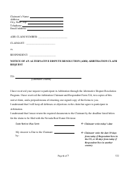Form 532 Alternative Dispute Resolution (Adr) Arbitration Claimant and Respondent Form - Nevada, Page 6