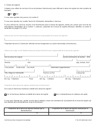 Forme CTQ-374 Autorisation D&#039;exploiter Un Systeme De Transport - Quebec, Canada (French), Page 4