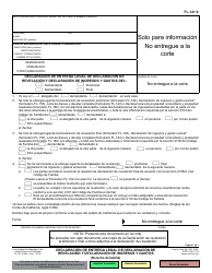 Document preview: Formulario FL-141 Declaracion De Entrega Legal De Declaracion De Revelacion Y Declaracion De Ingresos Y Gastos (Derecho De Familia) - California (Spanish)
