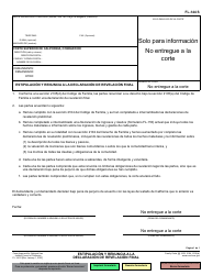 Document preview: Formulario FL-144 Estipulacion Y Renuncia a La Declaracion De Revelacion Final - California (Spanish)
