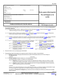 Document preview: Formulario FL-115 Prueba De Entrega De Citacion Judicial (Derecho De Familia - Filiacion Uniforme - Custodia Y Manutencion) - California (Spanish)