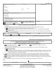 Form AT-138 (EJ-125) Application and Order for Appearance and Examination (Attachment - Enforcement of Judgment) - California