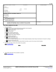 Document preview: Form FL-327 Order Appointing Child Custody Evaluator - California