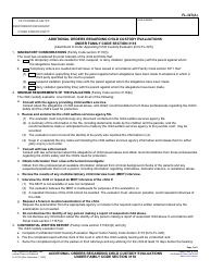 Document preview: Form FL-327(A) Additional Orders Regarding Child Custody Evaluations Under Family Code Section 3118 - California
