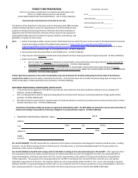 Document preview: Form RM-73 (1038.3) Forest Fire Prevention Exemption - California