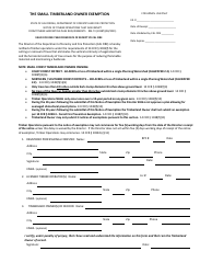 Form RM-73 (1038F) The Small Timberland Owner Exemption - California