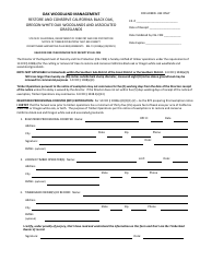 Form RM-73 (1038(E)) Oak Woodland Restoration Exemption Form - California