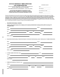 Form RM-65 Notice of Emergency Timber Operations Fuel Hazard Reduction - California