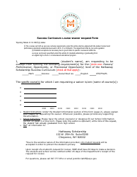 &quot;Success Curriculum Course Waiver Request Form&quot; - Wyoming