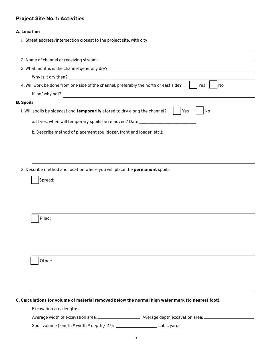 Agricultural Drainage Channel Maintenance Notification Form (notice) - Oregon, Page 3
