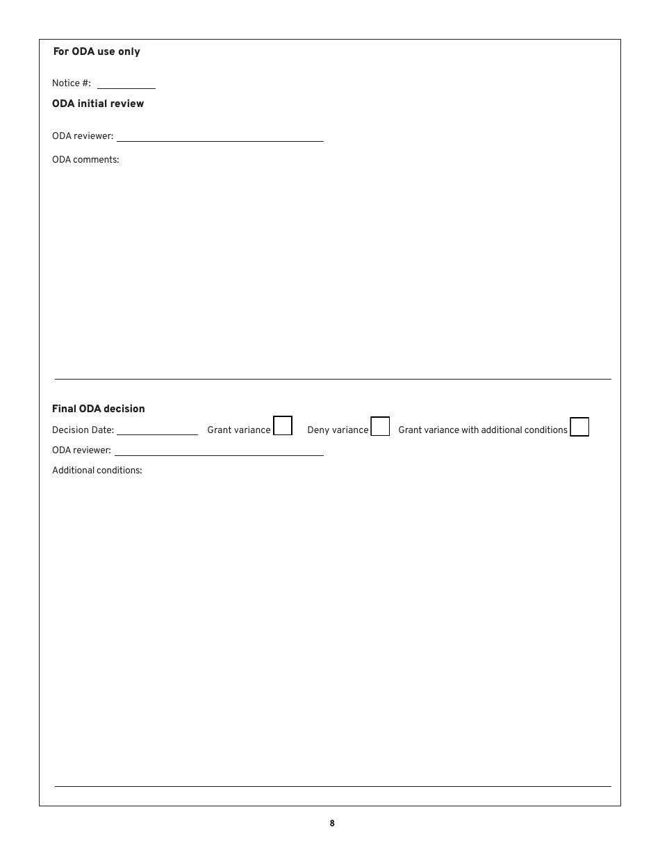 Agricultural Drainage Channel Maintenance Notification Form (notice) - Oregon, Page 8