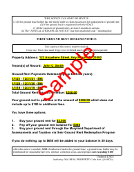First Ground Rent Demand Notice - Maryland, Page 3