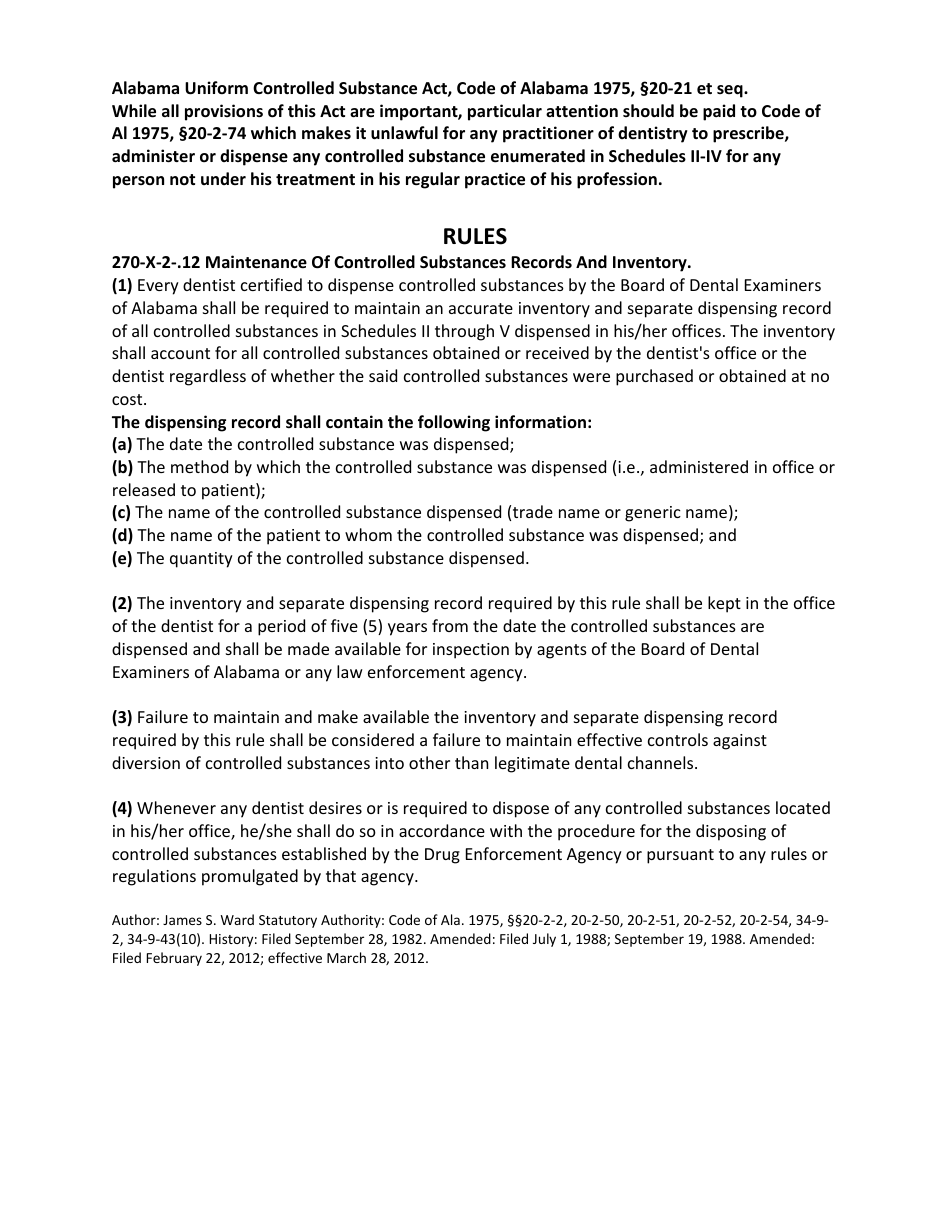 Information and Log Sheets for Drug Inventory - Alabama, Page 3