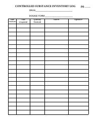 Information and Log Sheets for Drug Inventory - Alabama, Page 4