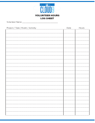 Document preview: Volunteer Hours Log Sheet - Phoenix on Cloud 9