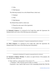 Divorce Settlement Agreement Template - California, Page 4