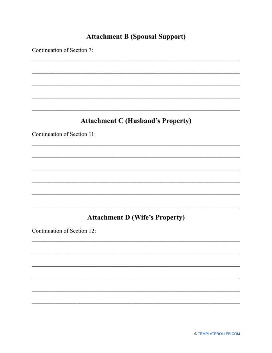 Divorce Settlement Agreement Template - Colorado, Page 16