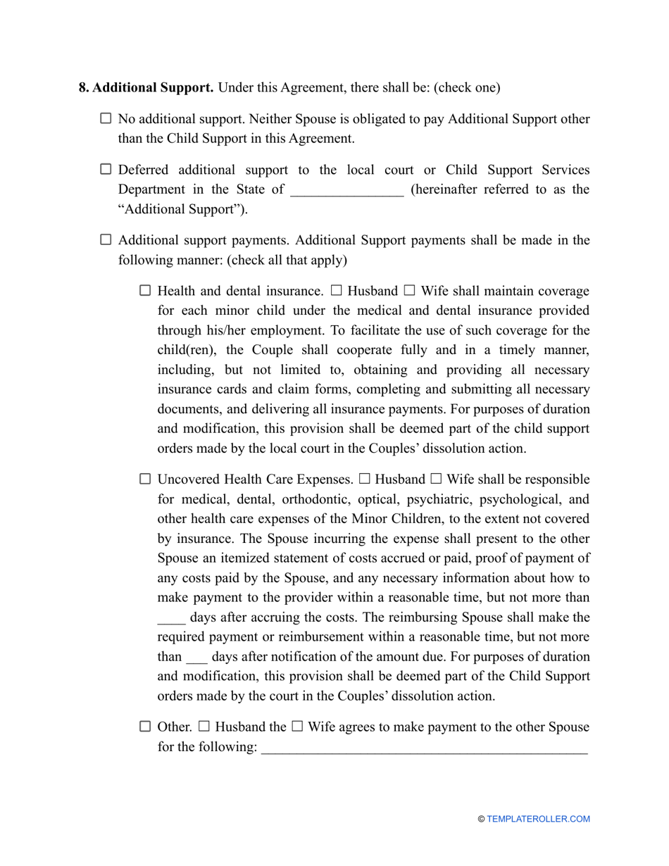 Divorce Settlement Agreement Template - Connecticut, Page 14