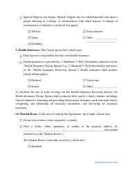 Divorce Settlement Agreement Template - Hawaii, Page 3