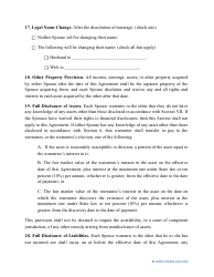Divorce Settlement Agreement Template - Idaho, Page 6