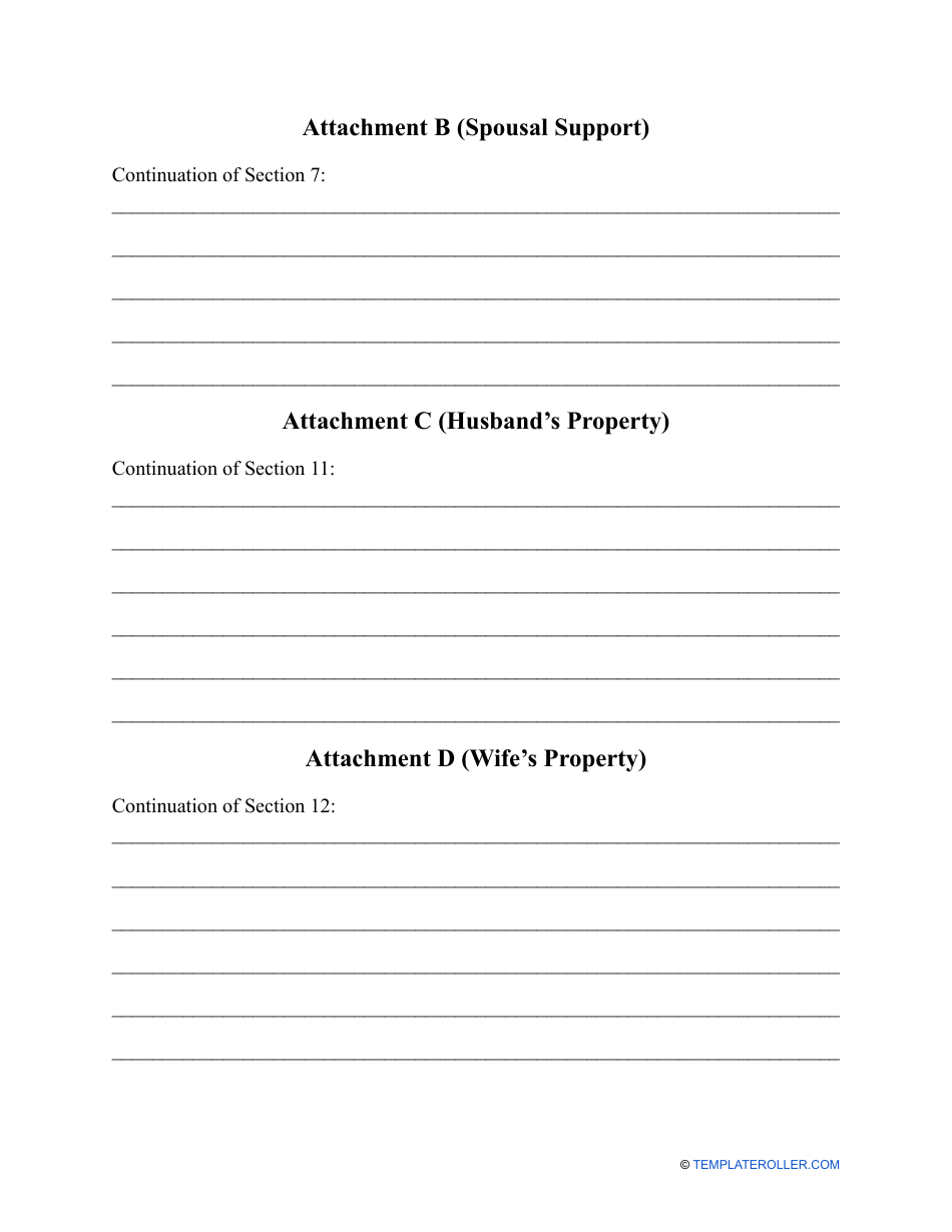 Divorce Settlement Agreement Template - Mississippi, Page 16