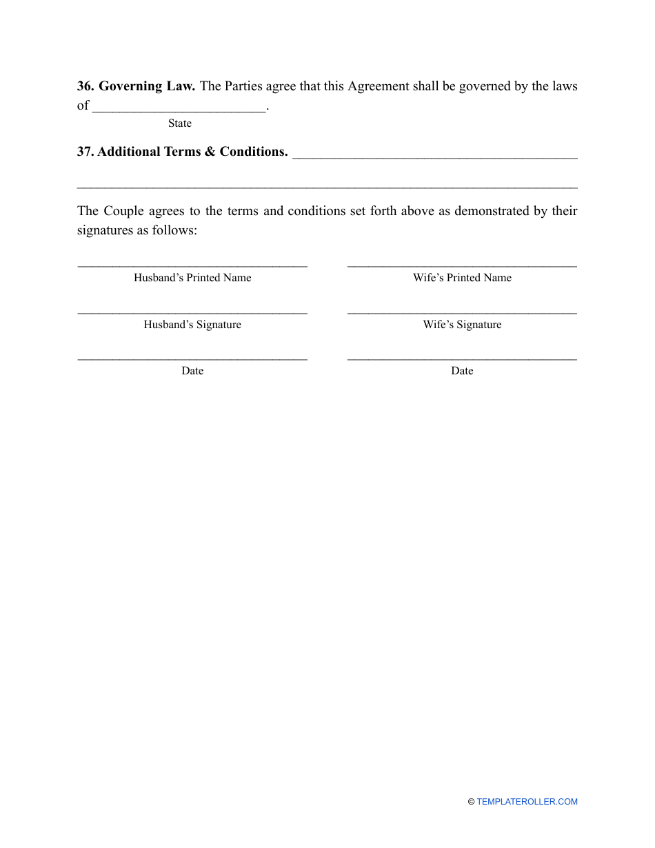Divorce Settlement Agreement Template - North Dakota, Page 11