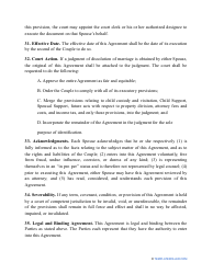Divorce Settlement Agreement Template - Tennessee, Page 10