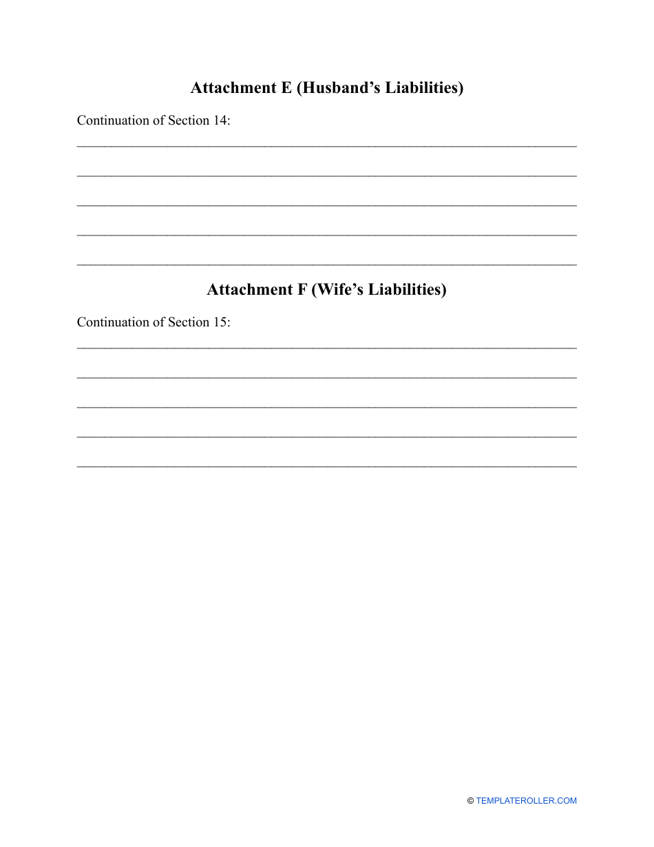 Divorce Settlement Agreement Template - Washington, Page 17