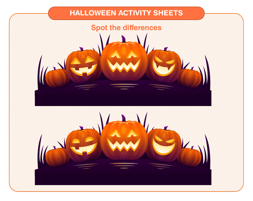 Spot the Differences - Halloween Activity Sheets Download Pdf