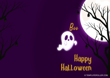 Halloween Card Template - Ghost