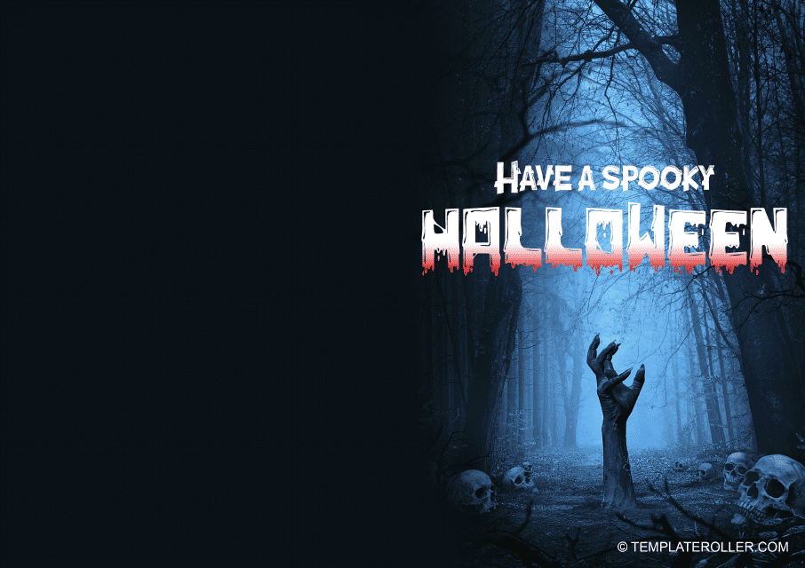 Halloween Card Template - Skulls Image Preview